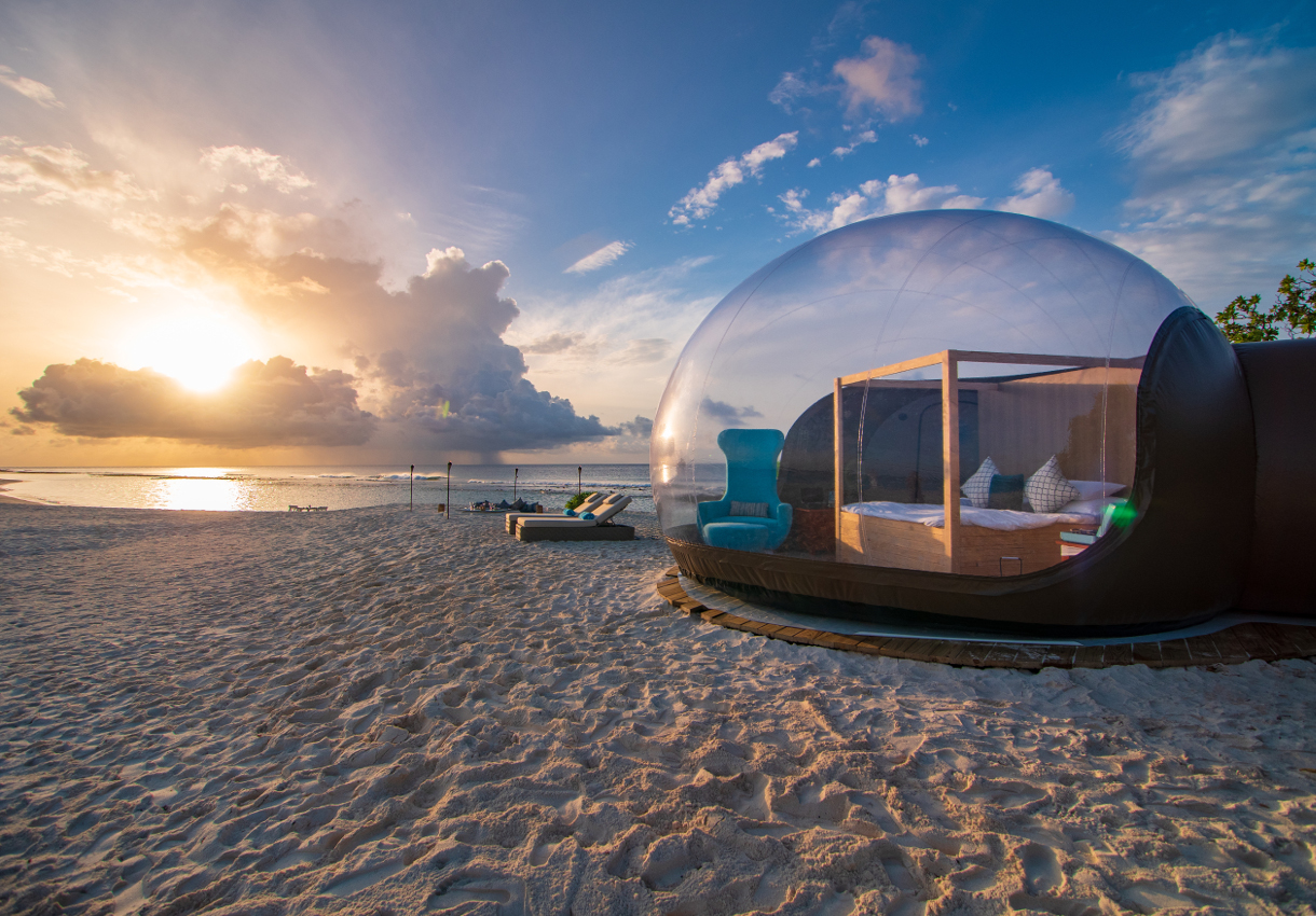 Beach-Bubble auf den Malediven: Nie war man dem Paradies näher